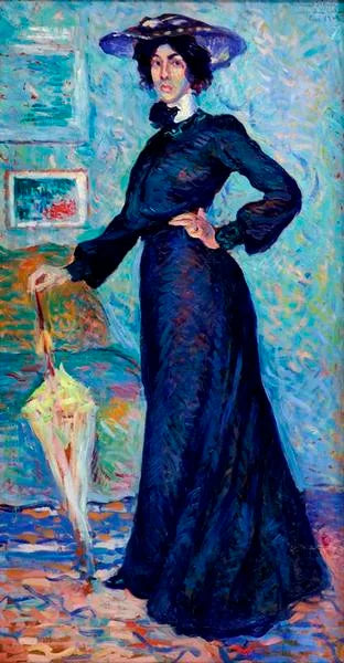 Porträt von Lucie Cousturier - Maximilien Luce