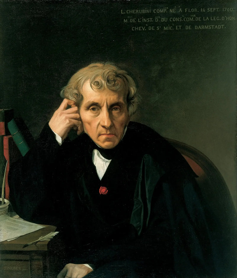 Porträt von Luigi Cherubini - Jean-Auguste-Dominique Ingres