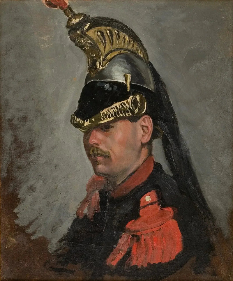 Porträt von M. Alphonse Tissié als Kürassier - Frédéric Bazille