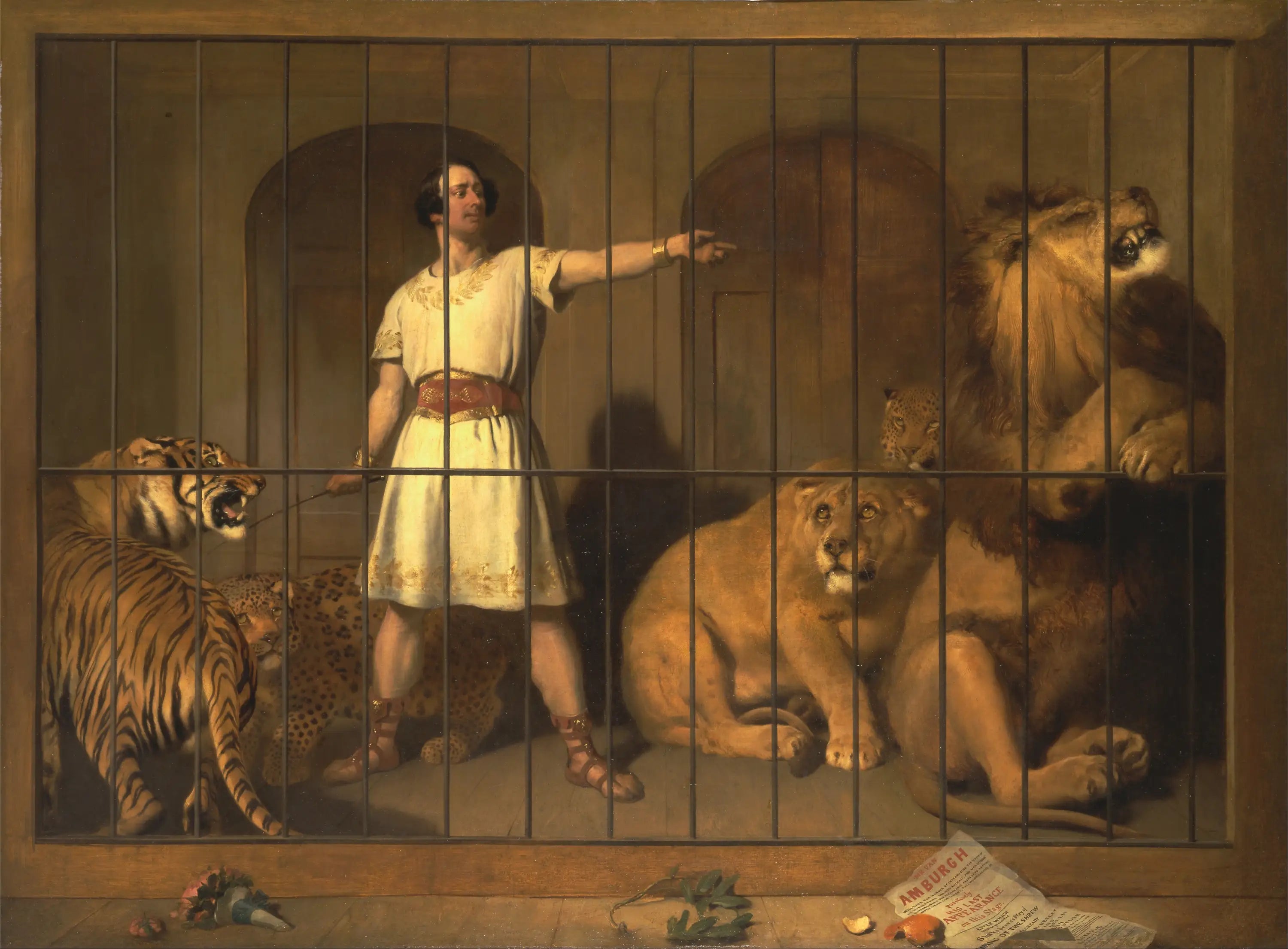 Portrait de M. Van Amburgh tel qu’il apparaissait avec ses animaux au théâtre de Londres - Edwin Henry Landseer - Alpha