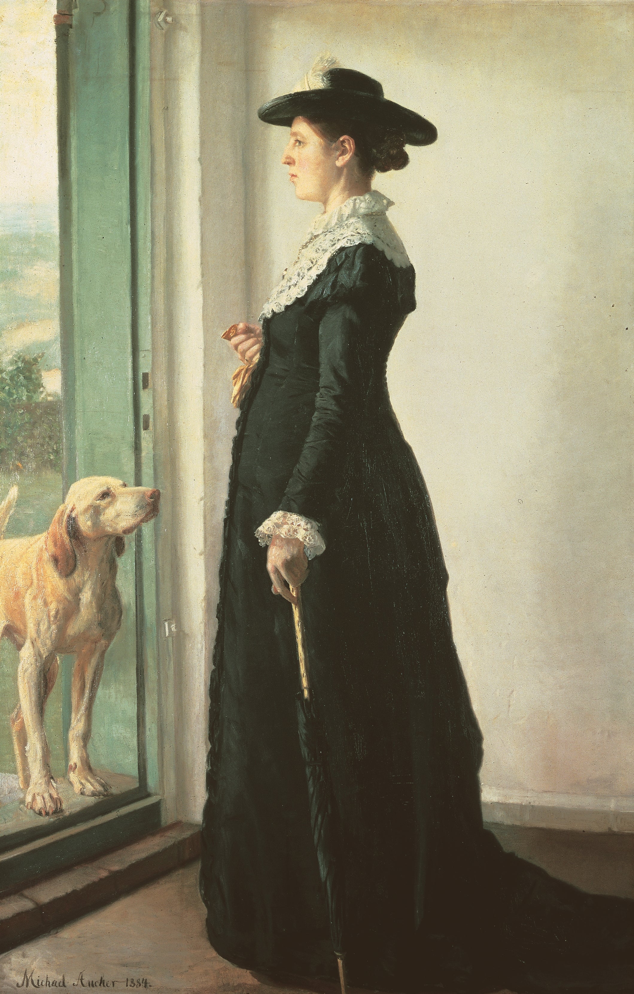 Portrait de ma femme - Michael Peter Ancher image 1 copie peinte à la main à l’huile