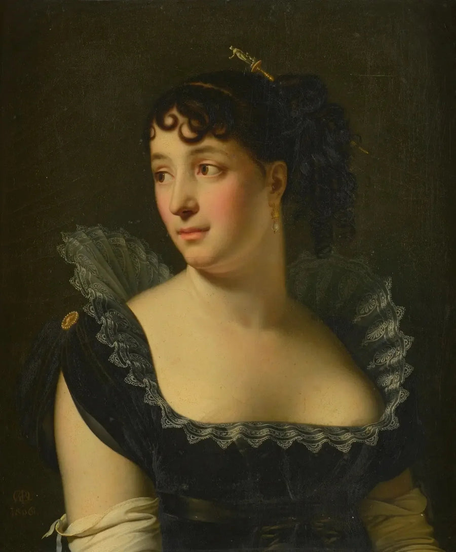 Portrait de Madame Bertin de Veaux en buste - Anne-Louis Girodet
