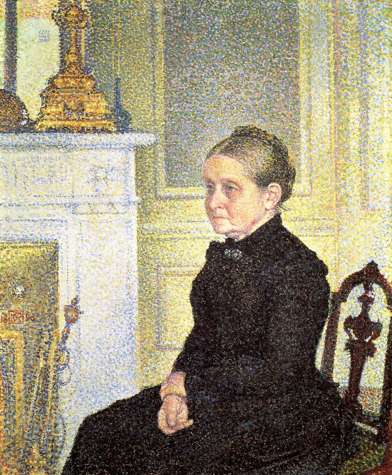 Portrait von Madame Charles Maus - Théophile van Rysselberghe