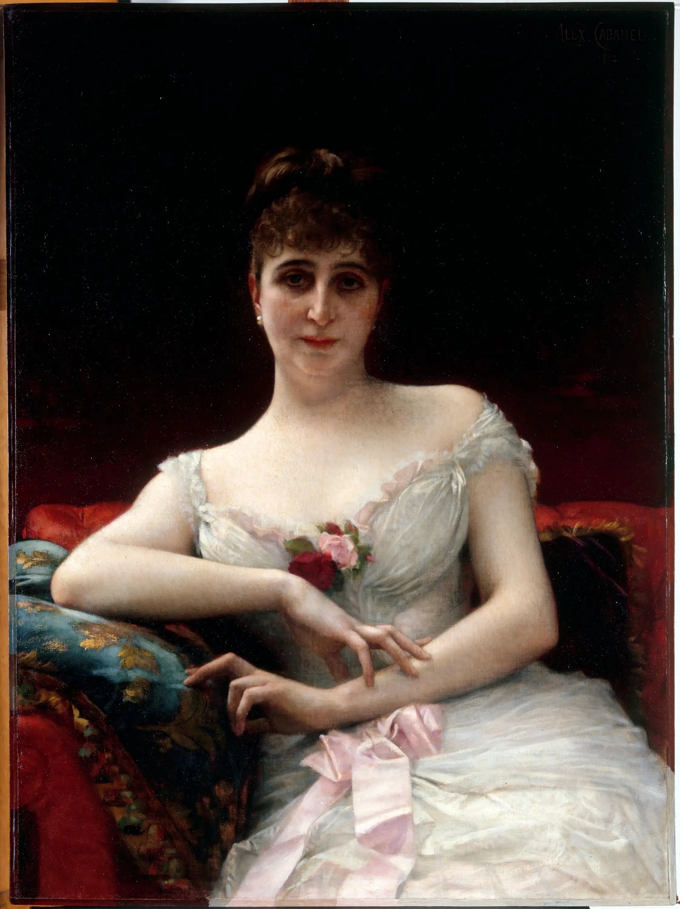 Portrait de Madame Edouard Hervé - Alexandre Cabanel image 1 copie de tableau peinte à la main