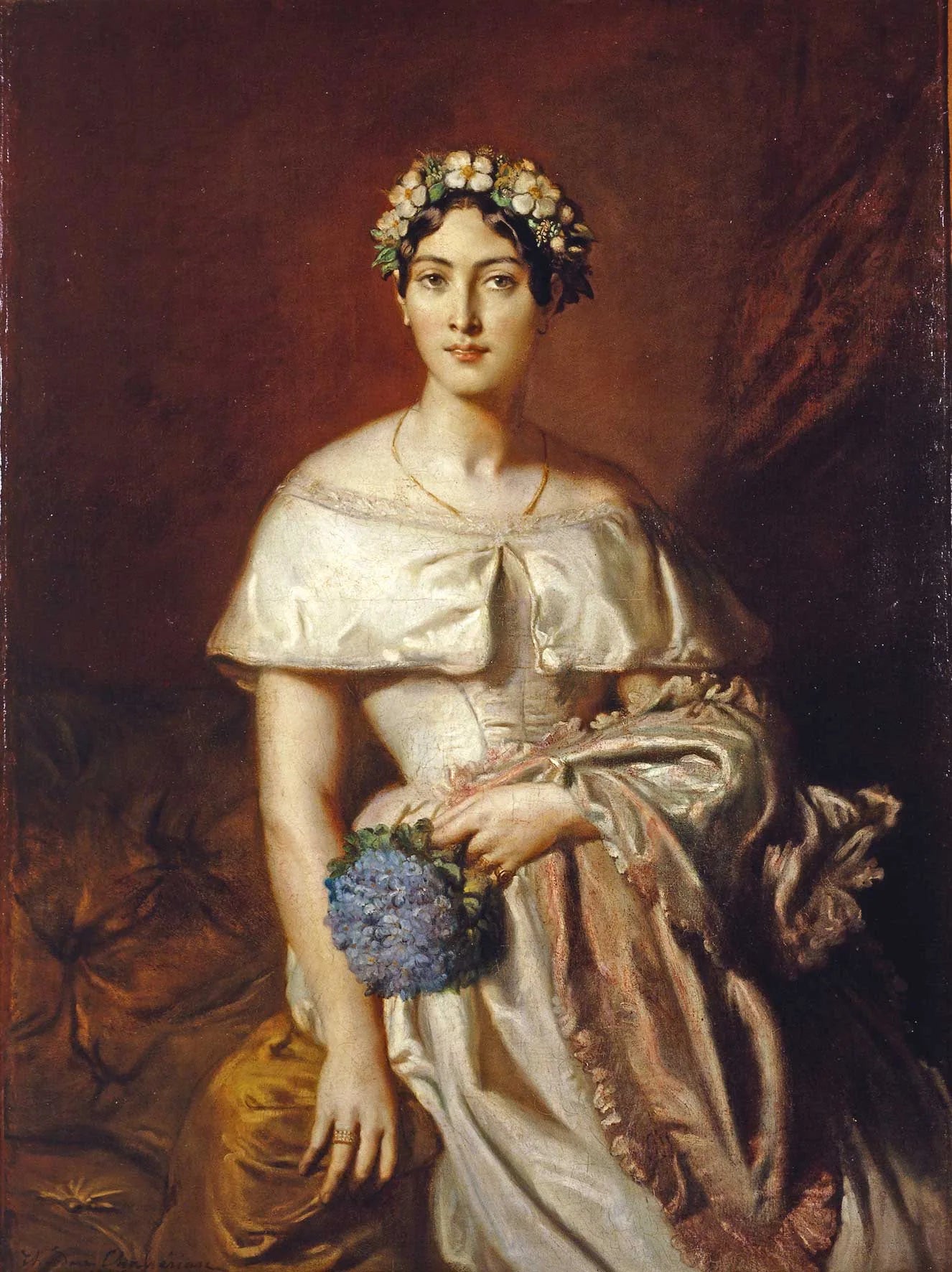 Portrait de mademoiselle de Cabarrus - Théodore Chassériau image 1 copie de tableau peinte à la main