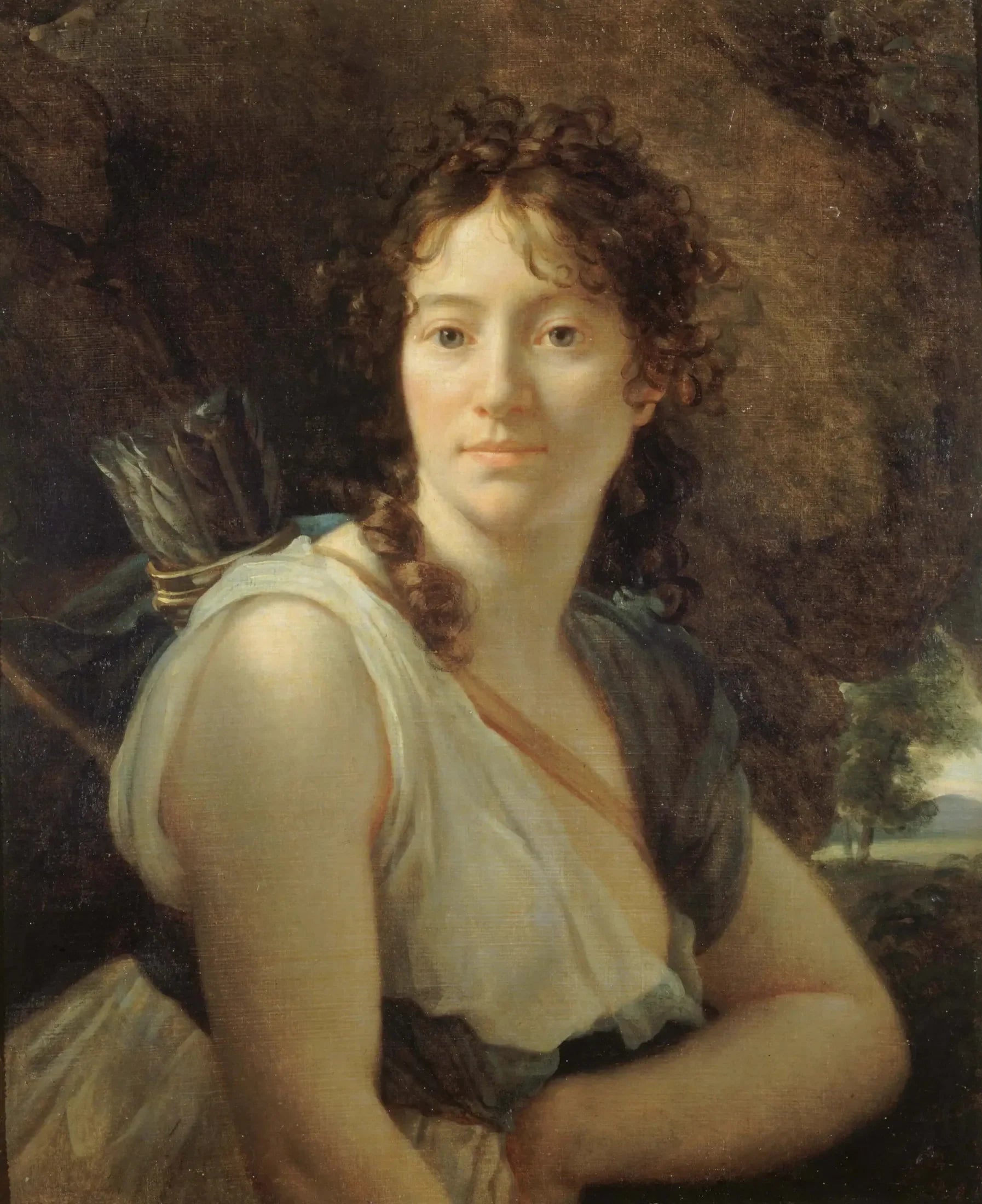 Portrait de Mademoiselle Duchesnois (1777-1835), sociétaire de la Comédie-Française, dans le rôle de Didon - François Gérard image 2 reproduction artisanale de tableau