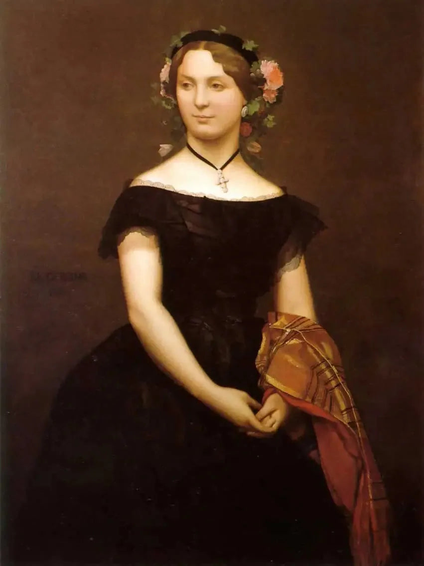 Portrait de mademoiselle Durand - Jean-Léon Gérôme image 1 reproduction de peinture à l’huile