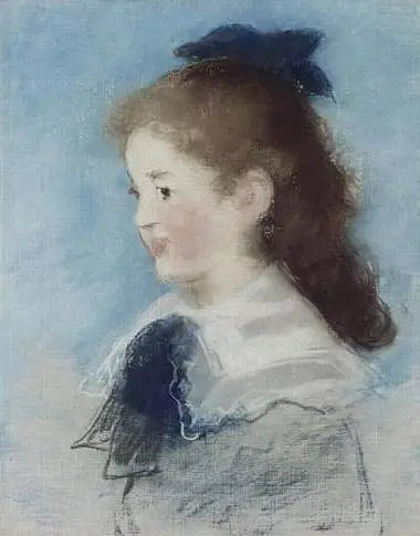 Porträt von Fräulein Hecht im Profil - Édouard Manet