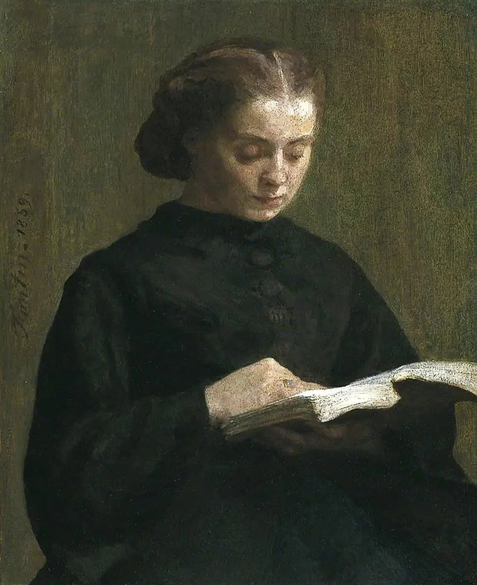 Portrait de Mademoiselle Marie Fantin-Latour - Henri Fantin-Latour image 1 copie de tableau peinte à la main
