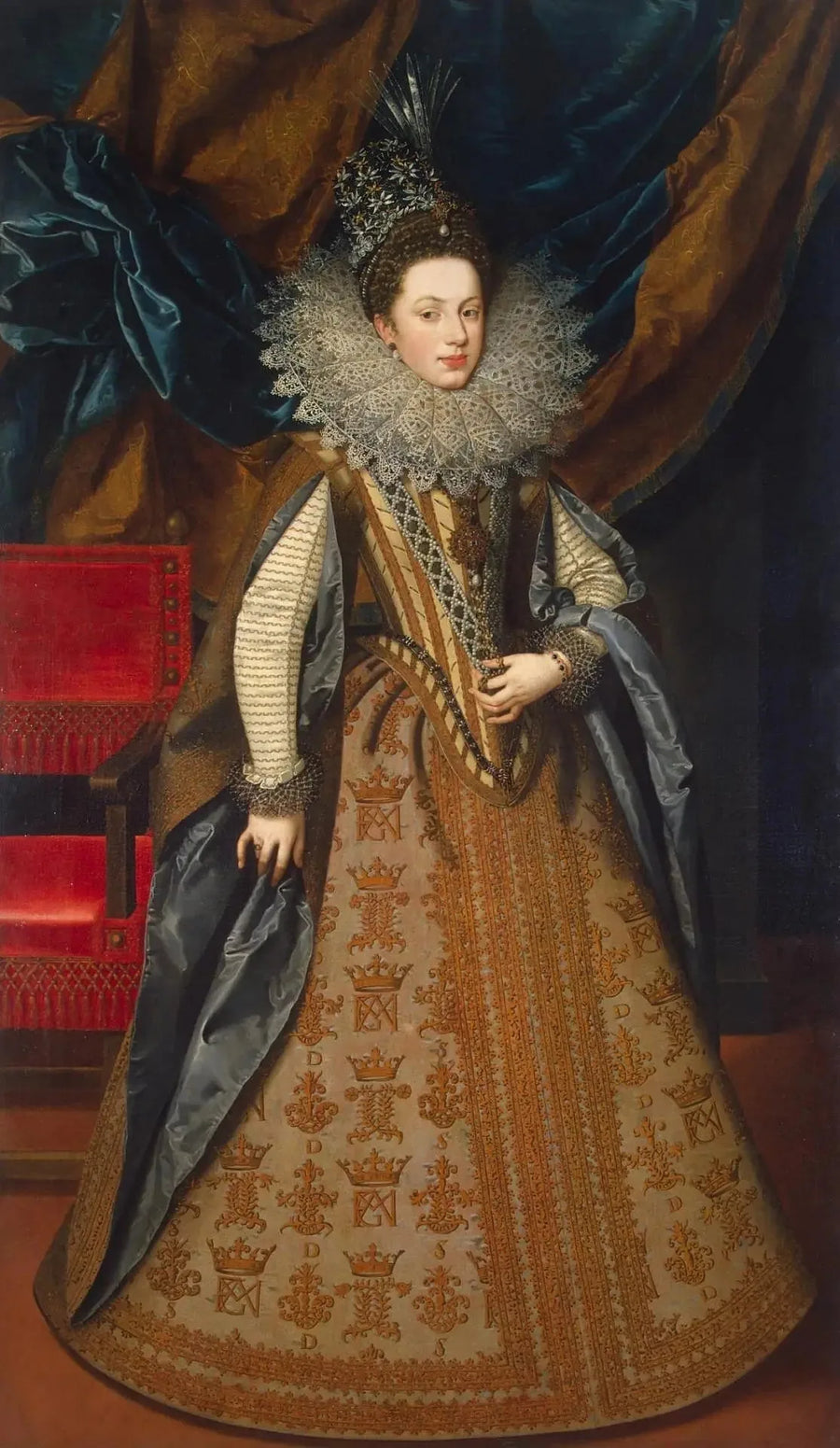 Porträt von Marguerite de Savoie, Herzogin von Mantua - Frans Pourbus der Jüngere