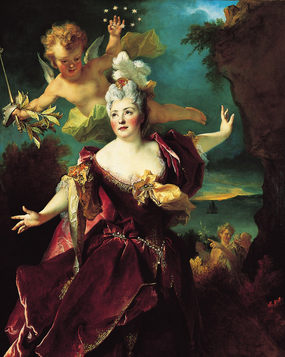 Portrait de Marie-Anne de Châteauneuf, dite Mlle Duclos, dans le rôle d'Ariane - Nicolas de Largillière image 1 reproduction artisanale de tableau