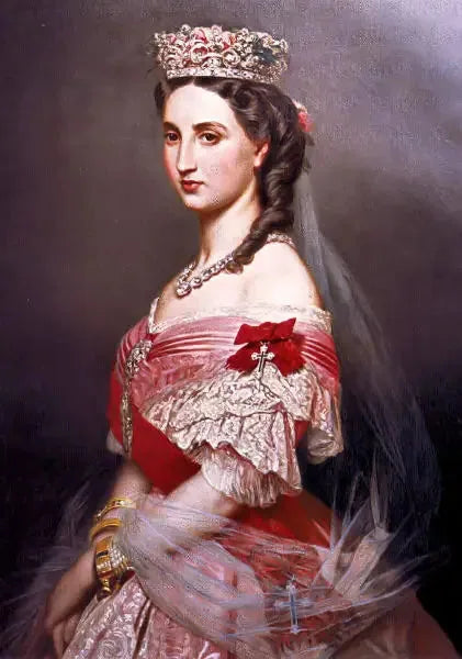 Portrait von Marie-Charlotte de Belgique, Kaiserin von Mexiko - Franz Xaver Winterhalter