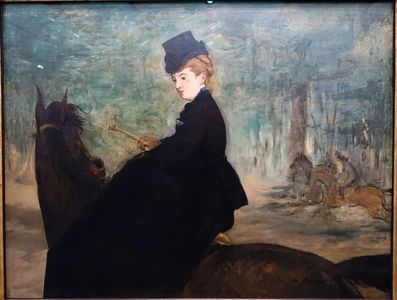 Porträt von Marie Lefébure zu Pferd - Édouard Manet