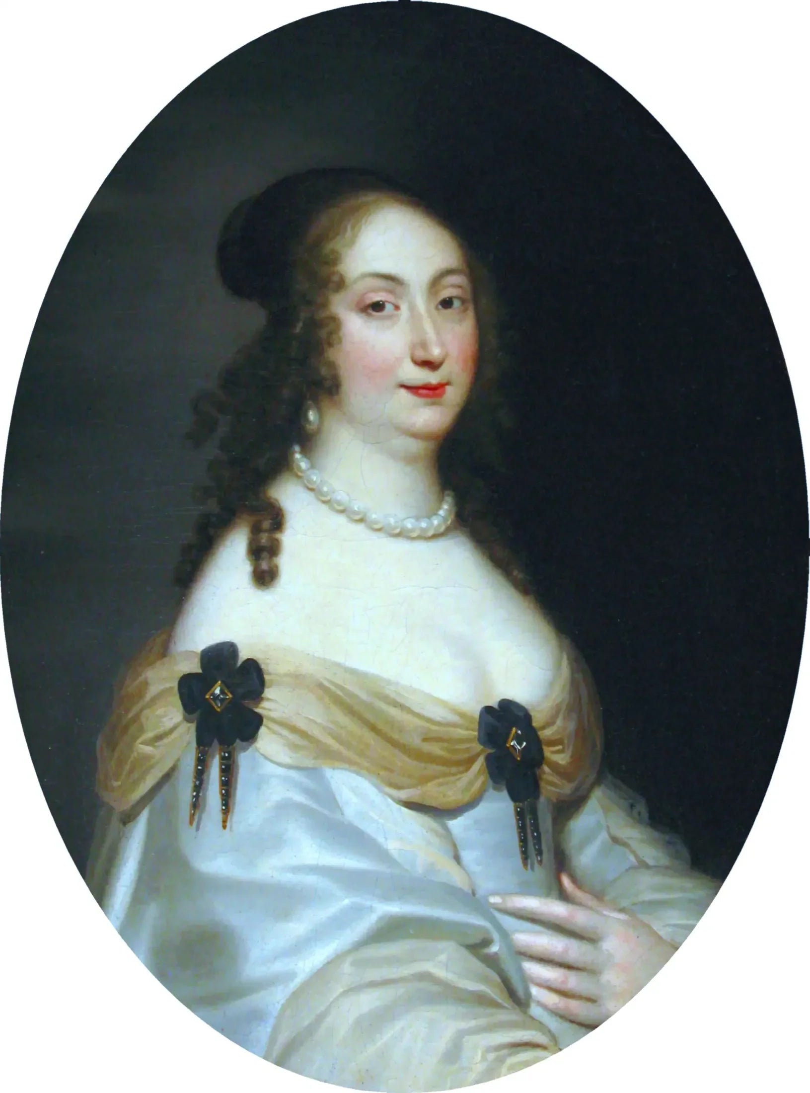 Portrait de Marie-Louise de Gonzague (détail). - Juste d'Egmont image 1 tableau peint à l’huile sur toile