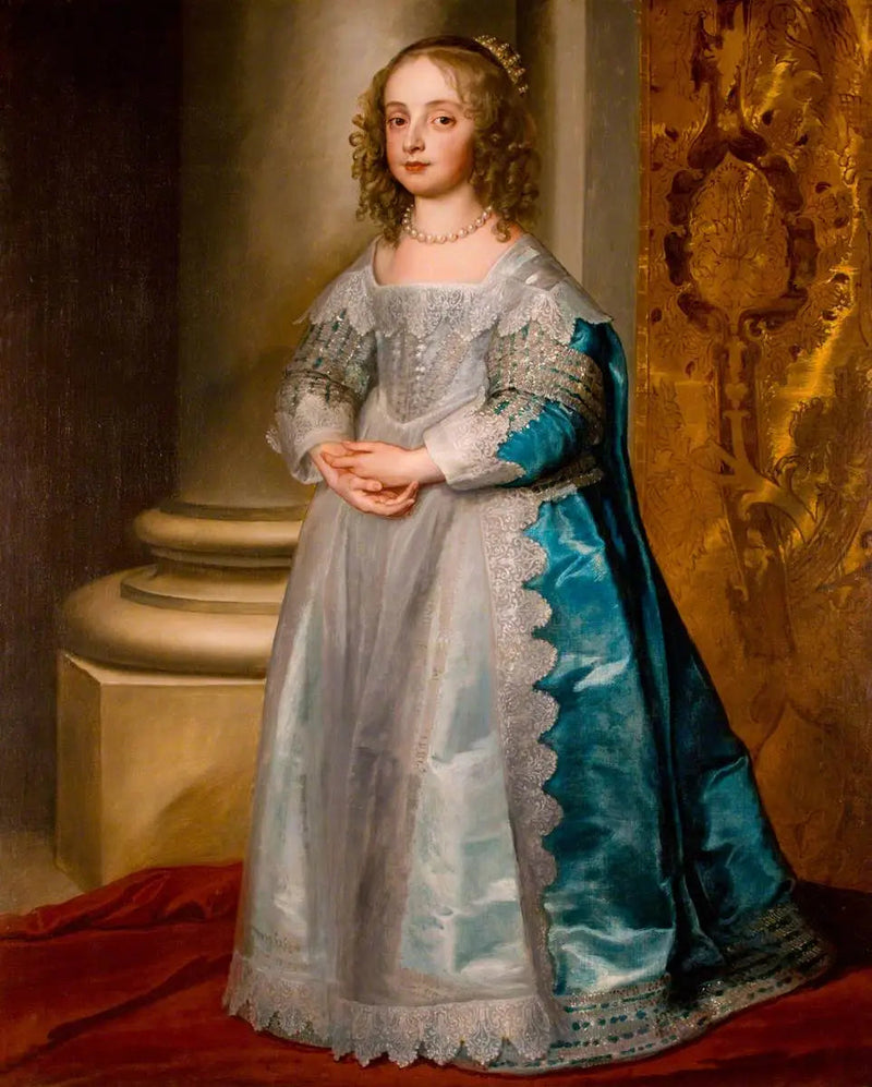 Portrait von Marie Stuart I., Kronprinzessin und Prinzessin von Oranien (1631-1660) - Antoine van Dyck