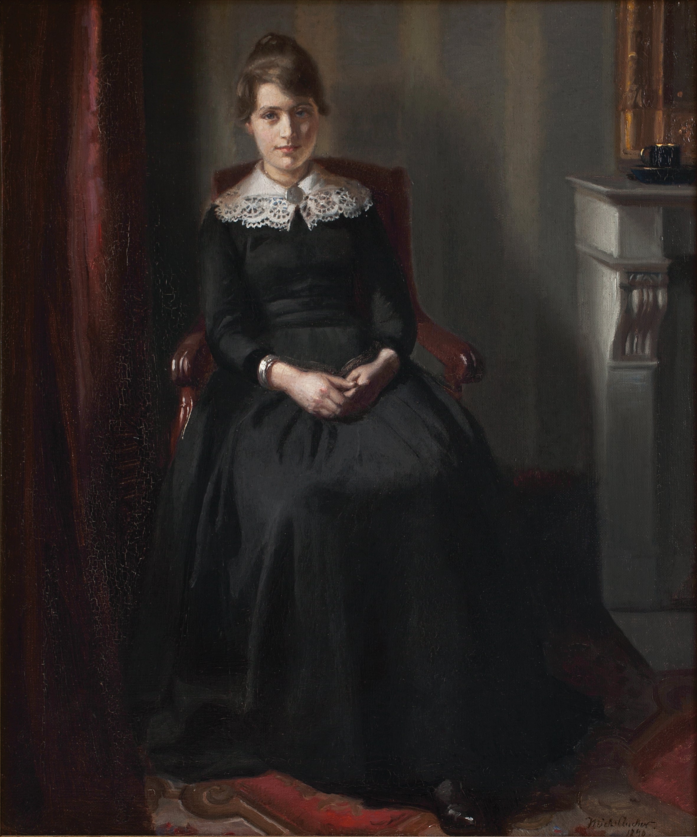 Portrait de Marie Triepcke - Michael Peter Ancher image 1 reproduction réalisée par Alpha Reproduction