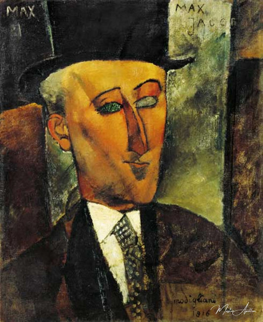 Portrait de Max Jacob - Amedeo Modigliani - Reproductions de tableaux et peintures haut de gamme