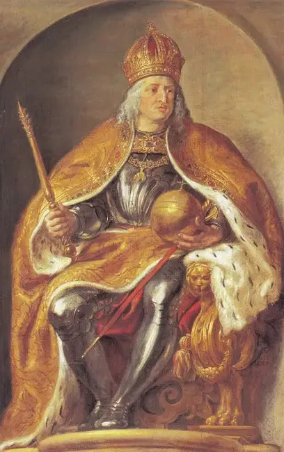 Porträt von Maximilian I., Kaiser des Heiligen Römischen Reiches (1459-1519) (Pompa Introitus Ferdinandi), 1634-1635 - Peter Paul Rubens