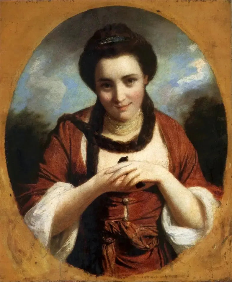 Portrait von Miss Nelly O'Brien mit einem Vogel. - Joshua Reynolds