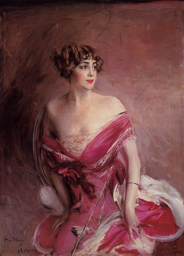 Portrait von Fräulein de Gillespie, Die Dame von Biarritz - Giovanni Boldini