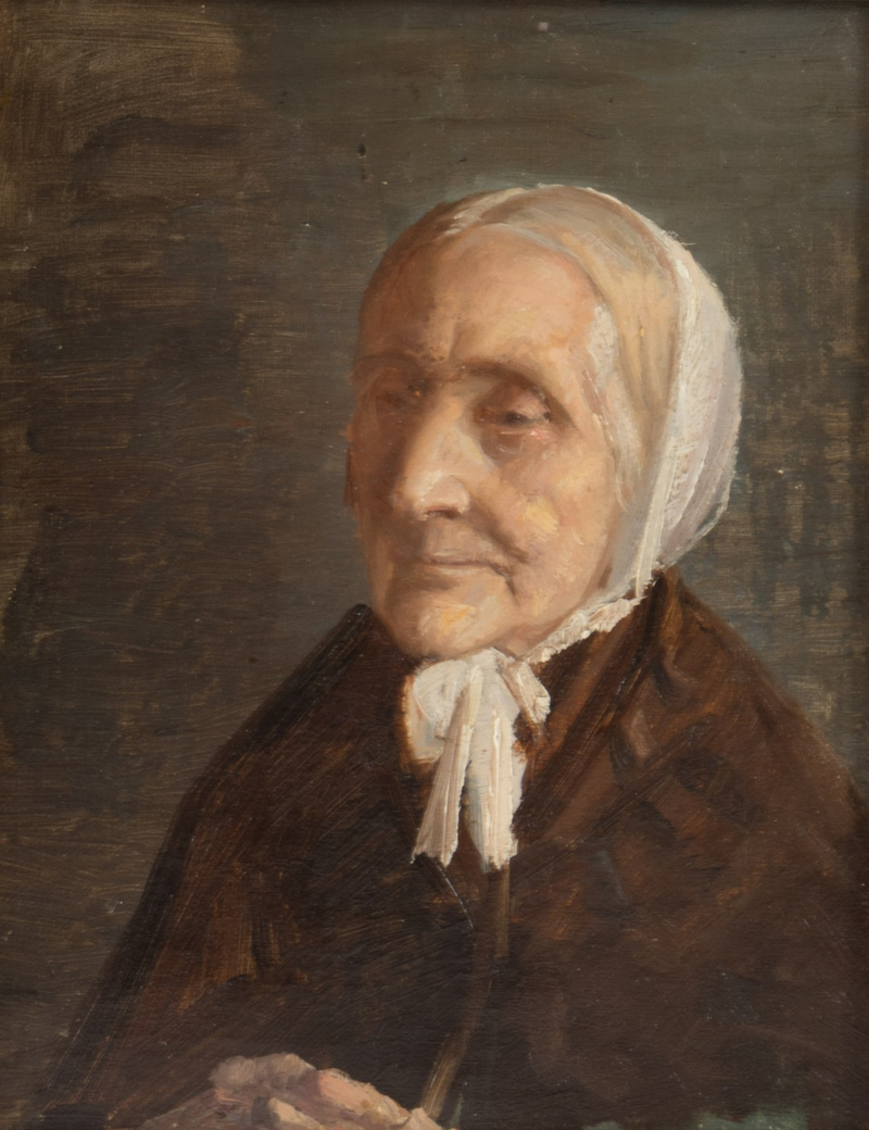 Porträt von Frau Ane Hedvig Brøndum. -Michael Peter Ancher