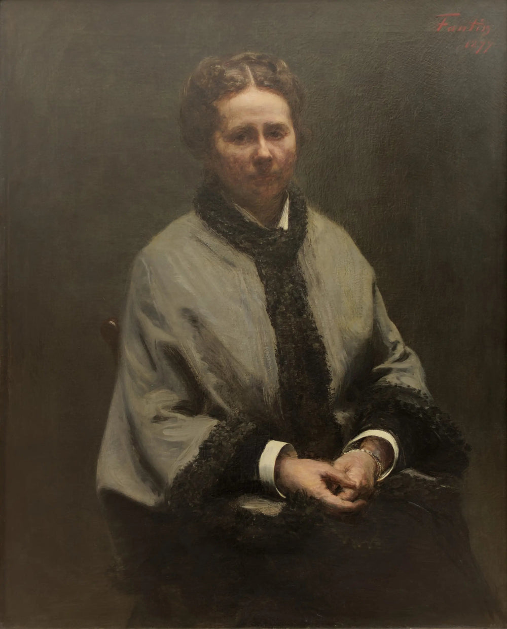 Portrait de Mme Fantin-Latour - Henri Fantin-Latour image 1 copie peinte à la main à l’huile