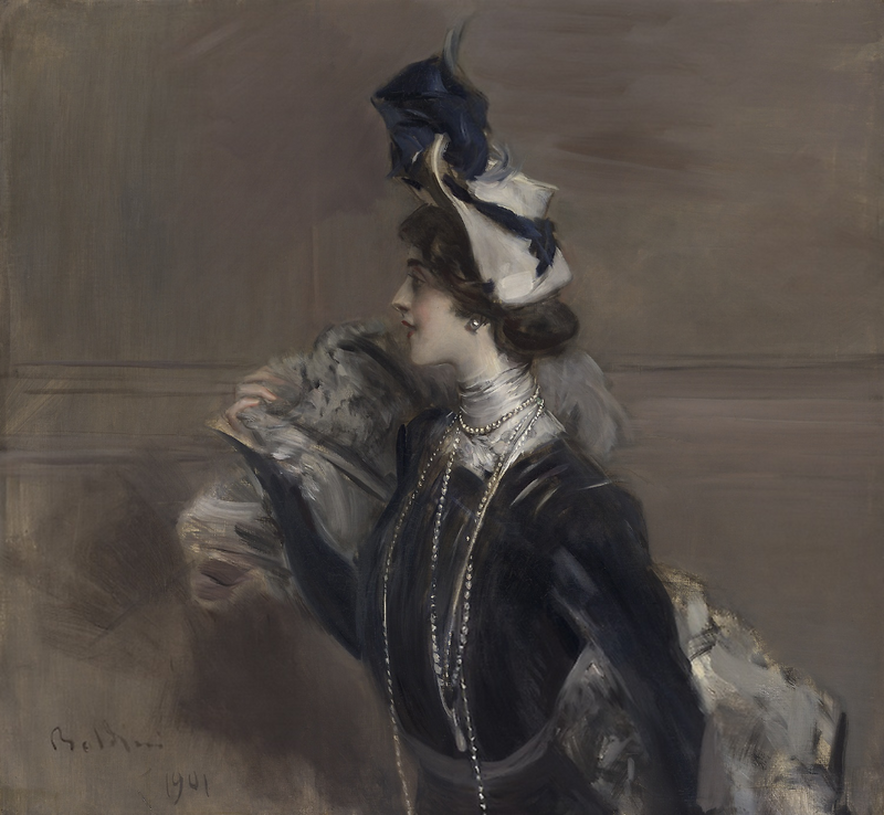 Portrait von Frau Lina Cavalieri - Giovanni Boldini