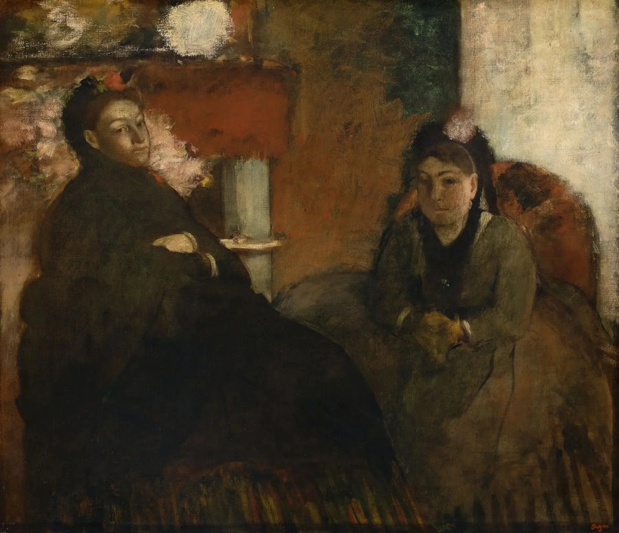 Porträt von Mme Lisle und Mme Loubens - Edgar Degas