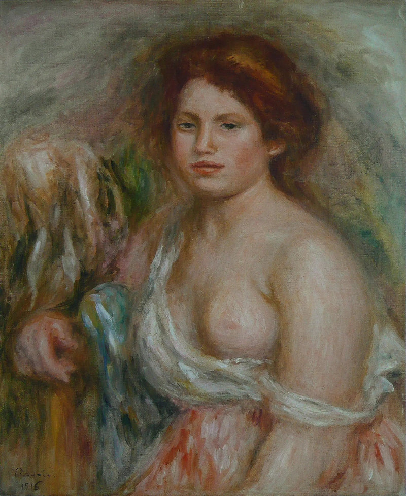 Büstenporträt eines Modells - Pierre-Auguste Renoir