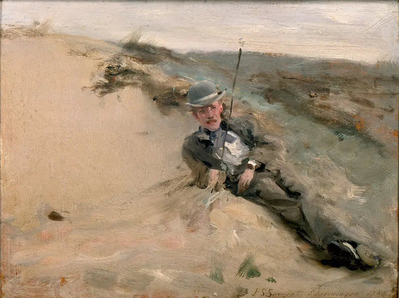 Porträt von Ralph Curtis am Strand von Scheveningen - John Singer Sargent