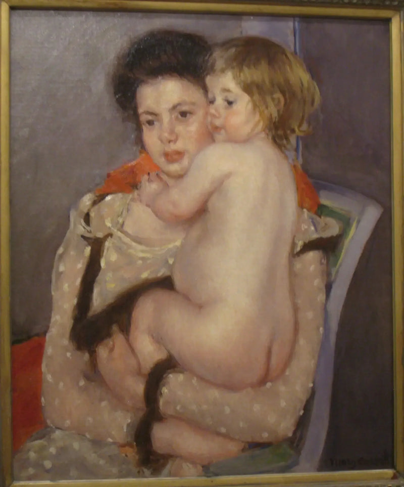 Porträt von Königin LeFebvre mit einem nackten Baby - Mary Cassatt