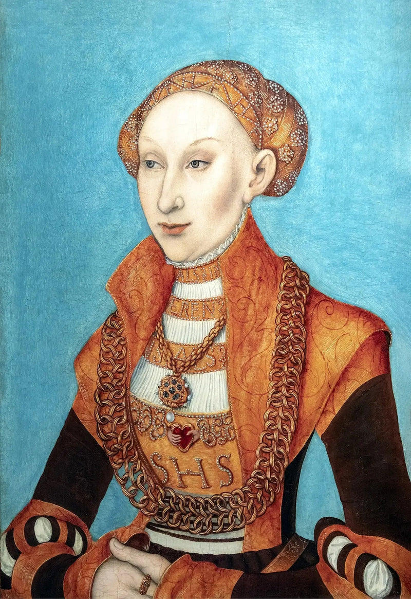 Portrait von Sibylle von Kleve, Kurfürstin von Sachsen - Lucas Cranach der Ältere