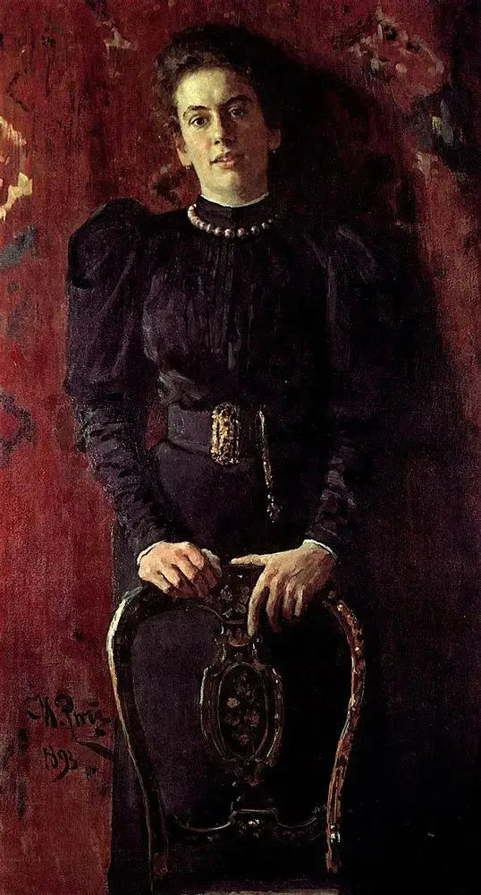 Portrait de Tatiana Lvovna Tolstoï, fille de l'écrivain - Ilya Repin image 1 reproduction d’œuvre d’art à l’huile
