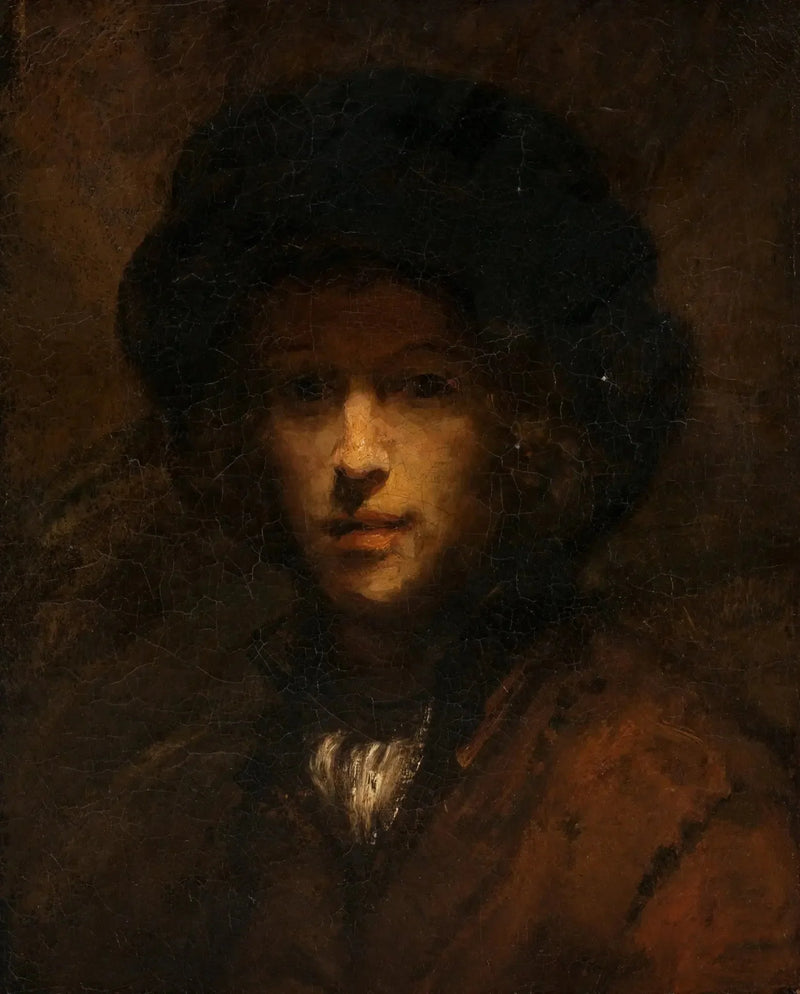 Porträt von Titus (übermalte Entfernung zwischen 1908-1935) - Rembrandt