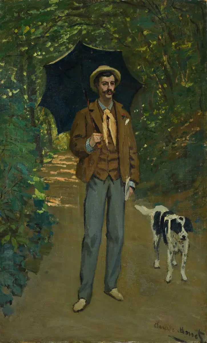Porträt von Victor Jacquemont mit Sonnenschirm - Claude Monet