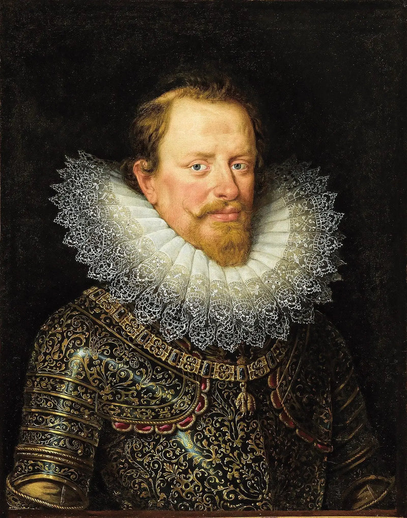 Portrait von Vincenzo Gonzaga, Herzog von Mantua, mit Rüstung und dem Orden der Goldenen Vlies - Frans Pourbus der Jüngere