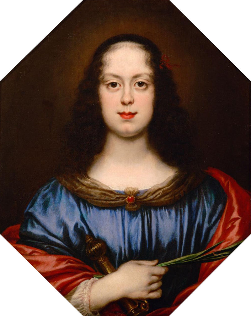 Portrait von Vittoria della Rovere (1622-1694) in der Heiligen Katharina - Carlo Dolci
