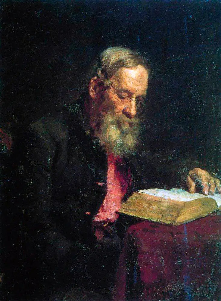 Portrait de Yefim Vasilyevich Repin, le père de l'artiste - Ilya Repin image 1 tableau peint à l’huile sur toile