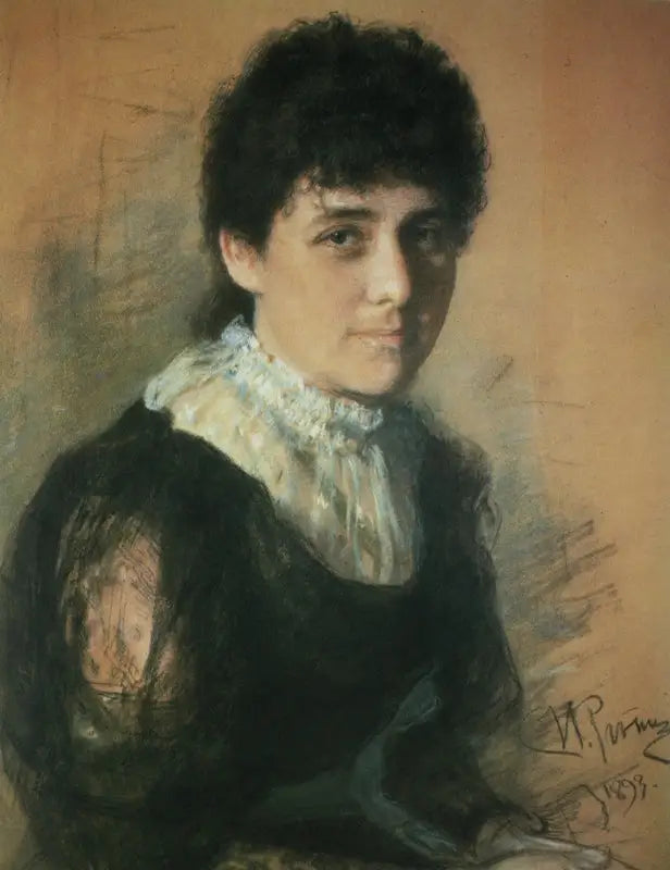 Portrait von Elena Pavlovna Tarkhanova-Antokolskaya - Ilya Repin