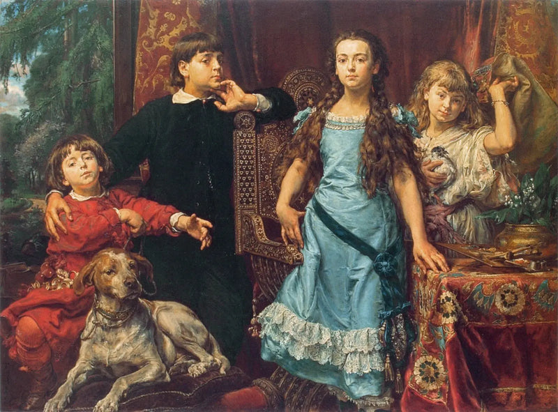 Portrait der vier Kinder des Künstlers - Jan Matejko