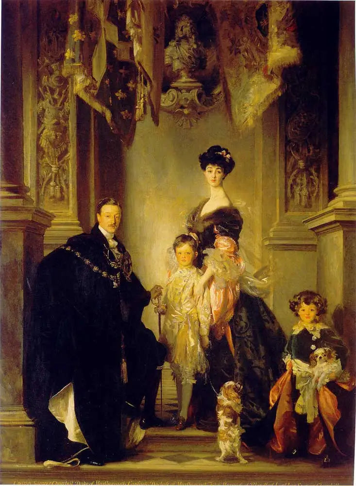 Porträt des 9. Herzogs von Marlborough mit seiner Familie - John Singer Sargent