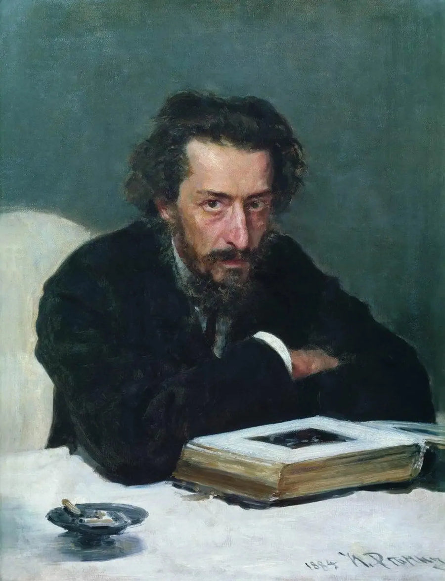 Porträt des Komponisten und Journalisten Pavel Ivanovitch Blaramberg - Ilya Repin