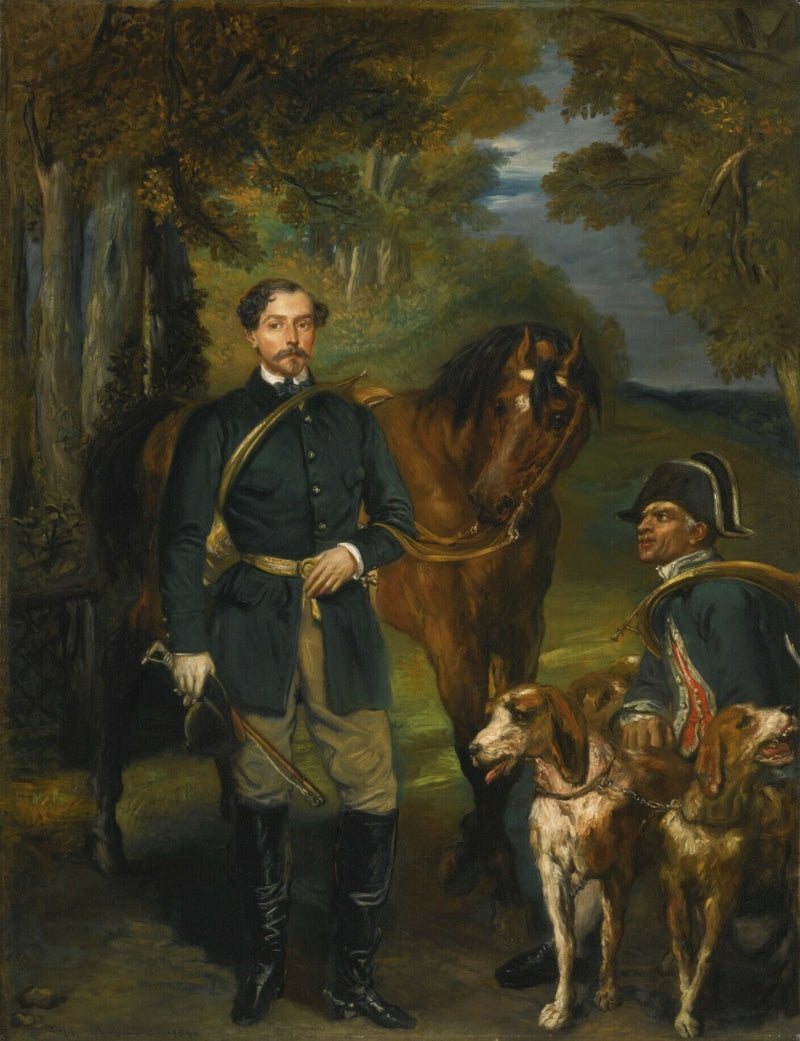 Porträt des Grafen Oscar de Ranchicourt auf der Jagd - Théodore Chassériau