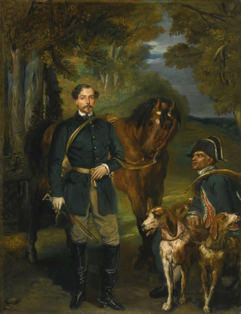 Porträt des Grafen Oscar de Ranchicourt auf der Jagd - Théodore Chassériau
