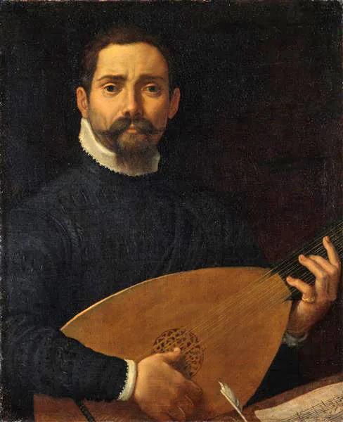 Porträt des Lautenisten Giulio Mascheroni - Annibale Carracci