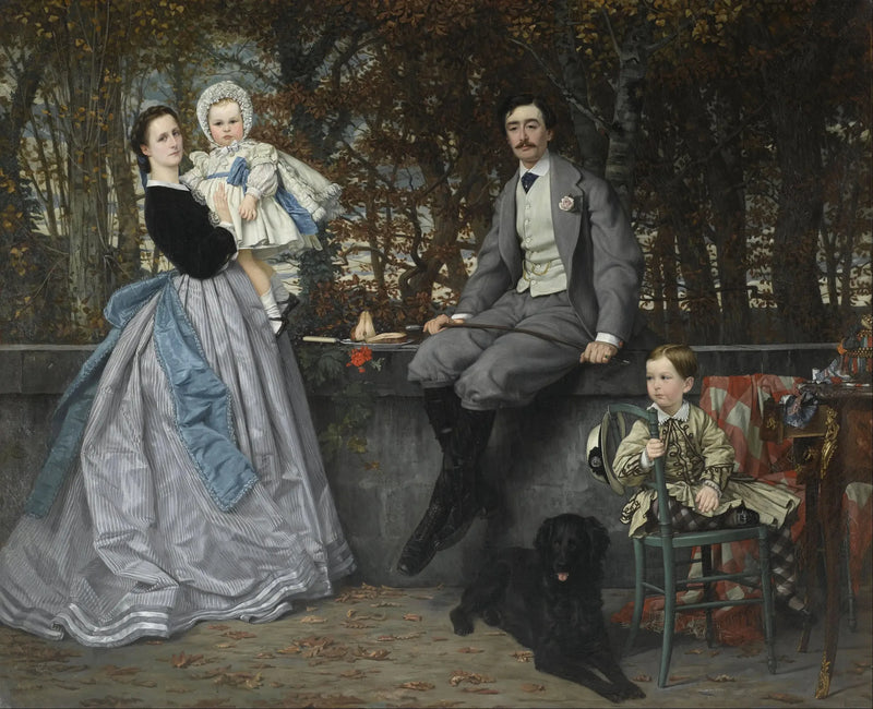 Porträt des Marquis und der Marquisin von Miramon und ihrer Kinder - James Tissot