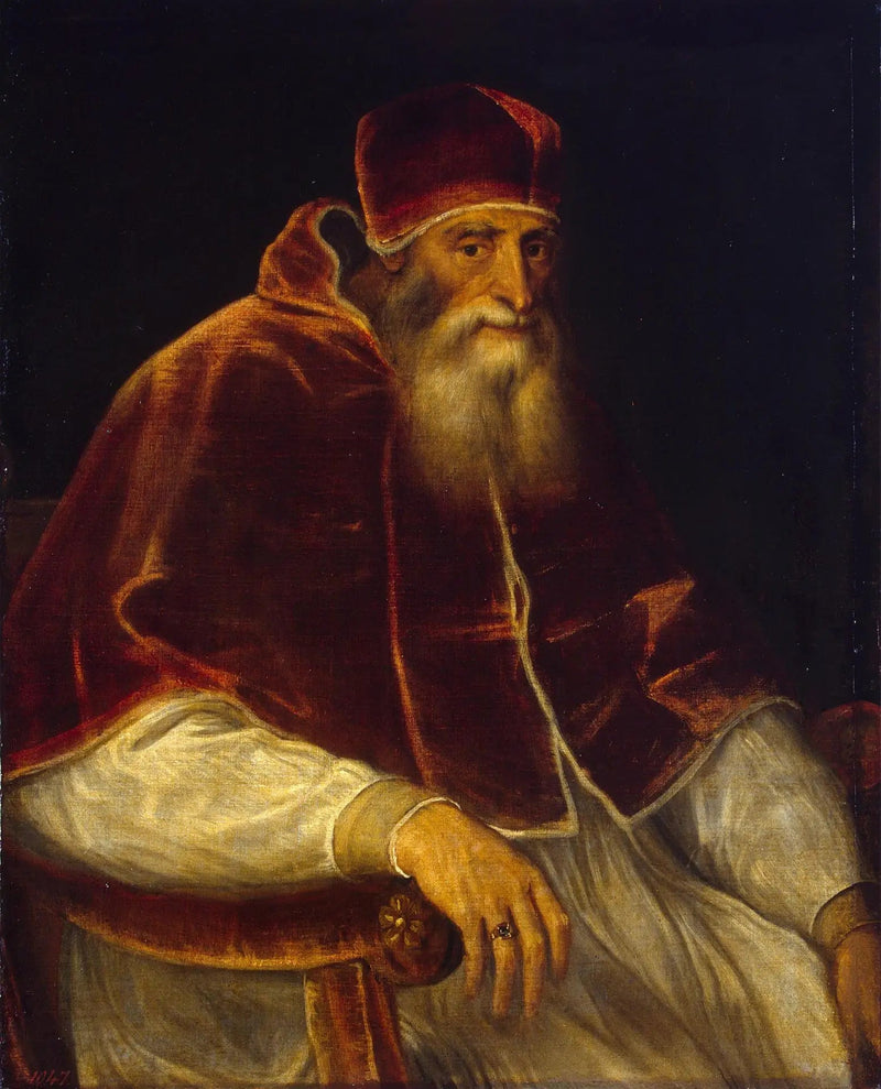 Porträt des Papstes Paul III - Titian