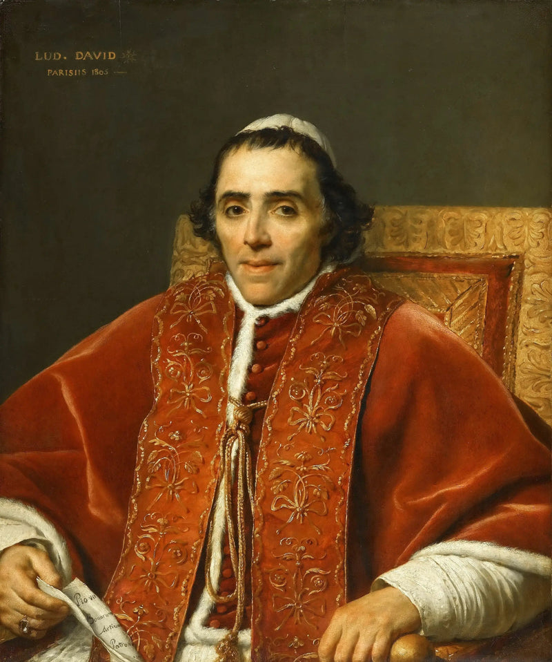 Porträt von Papst Pius VII - Jacques-Louis David