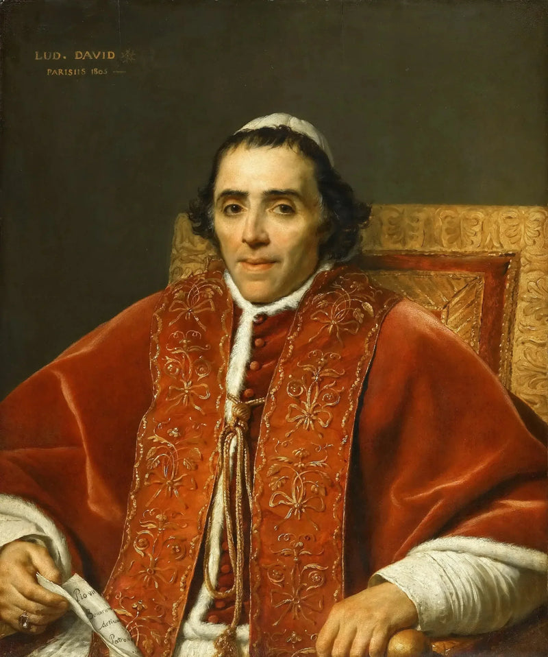 Porträt von Papst Pius VII - Jacques-Louis David