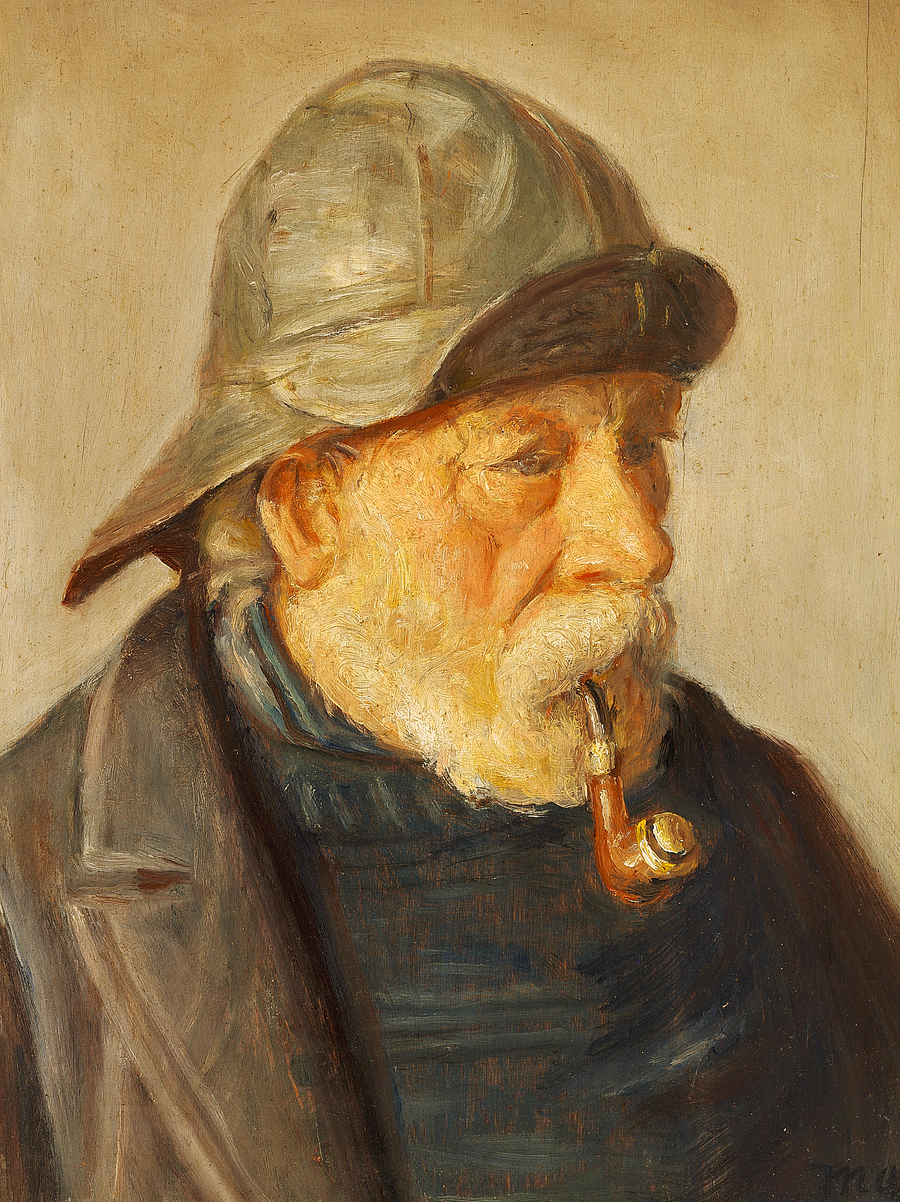 Porträt des Skagen-Fischers Lars Sorig. -Michael Peter Ancher
